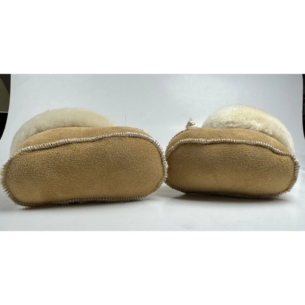 BABY ‎ SLIPPERS/SHEEPSKIN BOOTS FOR BABY 100% GENUINE LEATHER UNISEX SIZE UK 3